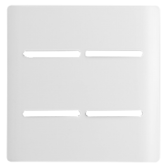 Placa 4x4 4 Interruptores - Novara Branca